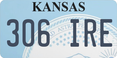 KS license plate 306IRE
