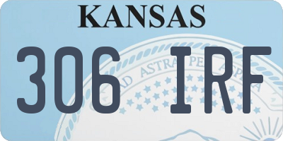 KS license plate 306IRF