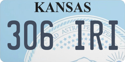 KS license plate 306IRI