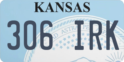 KS license plate 306IRK