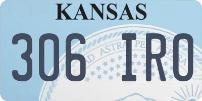 KS license plate 306IRO