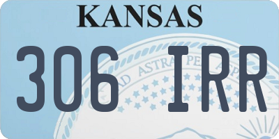 KS license plate 306IRR