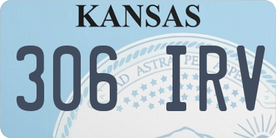 KS license plate 306IRV