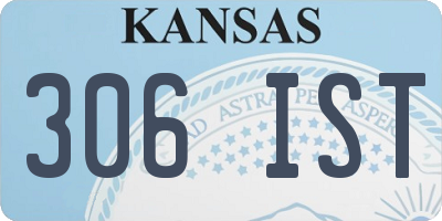 KS license plate 306IST
