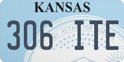 KS license plate 306ITE