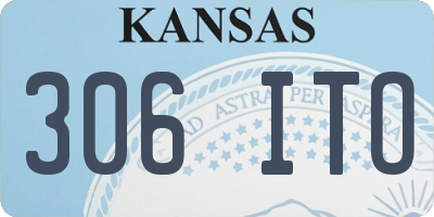 KS license plate 306ITO