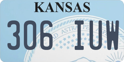 KS license plate 306IUW