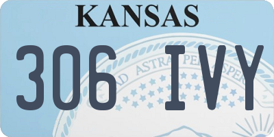 KS license plate 306IVY