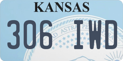 KS license plate 306IWD