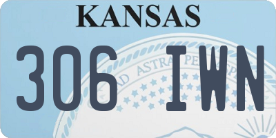 KS license plate 306IWN