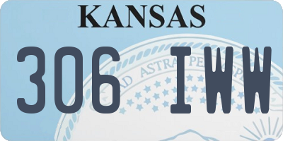 KS license plate 306IWW