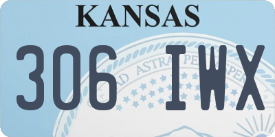 KS license plate 306IWX