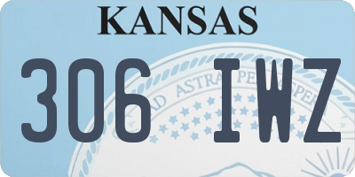 KS license plate 306IWZ