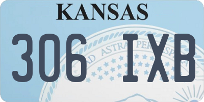 KS license plate 306IXB