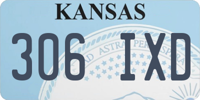 KS license plate 306IXD