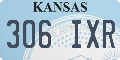 KS license plate 306IXR