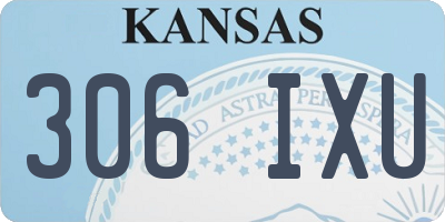 KS license plate 306IXU
