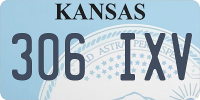 KS license plate 306IXV