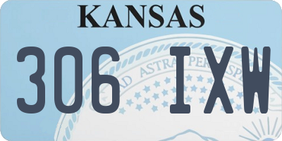 KS license plate 306IXW