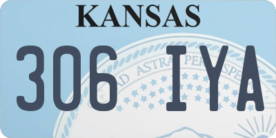 KS license plate 306IYA