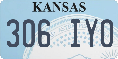 KS license plate 306IYO