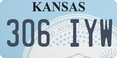 KS license plate 306IYW