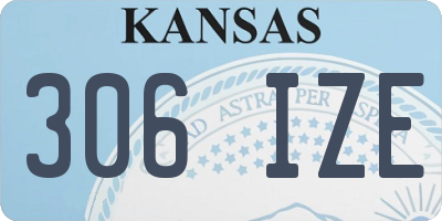 KS license plate 306IZE