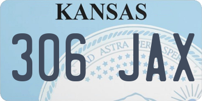KS license plate 306JAX