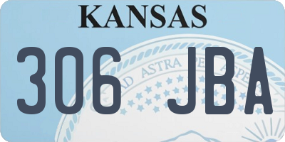 KS license plate 306JBA