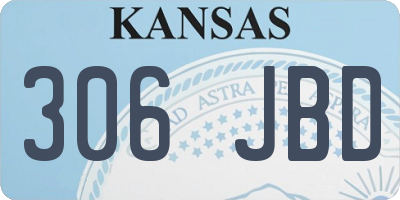 KS license plate 306JBD