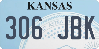 KS license plate 306JBK
