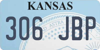 KS license plate 306JBP