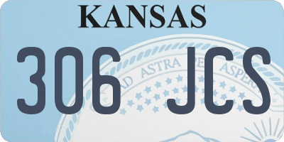 KS license plate 306JCS