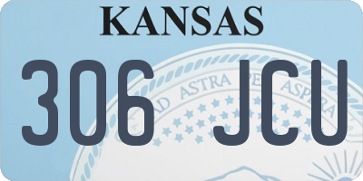 KS license plate 306JCU