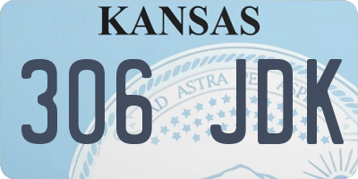 KS license plate 306JDK