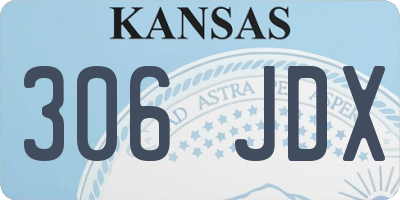 KS license plate 306JDX
