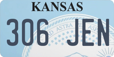 KS license plate 306JEN