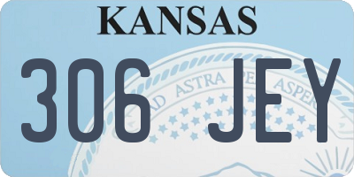 KS license plate 306JEY