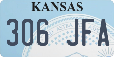 KS license plate 306JFA