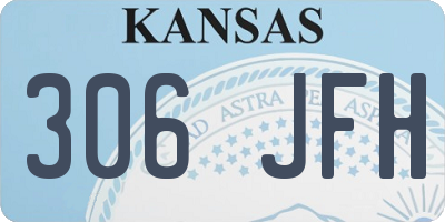 KS license plate 306JFH