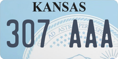 KS license plate 307AAA