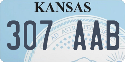 KS license plate 307AAB