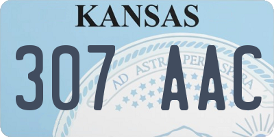 KS license plate 307AAC