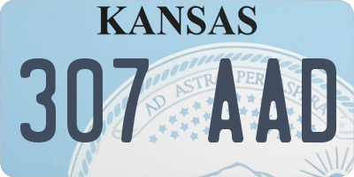 KS license plate 307AAD