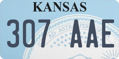 KS license plate 307AAE