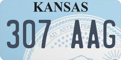 KS license plate 307AAG