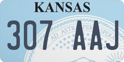 KS license plate 307AAJ