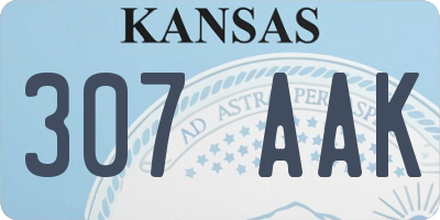 KS license plate 307AAK