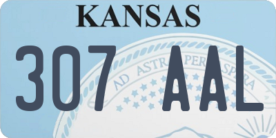 KS license plate 307AAL