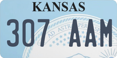 KS license plate 307AAM